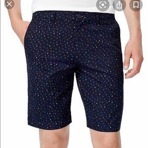 Ben Sherman Navy Geometric Shorts Size 33